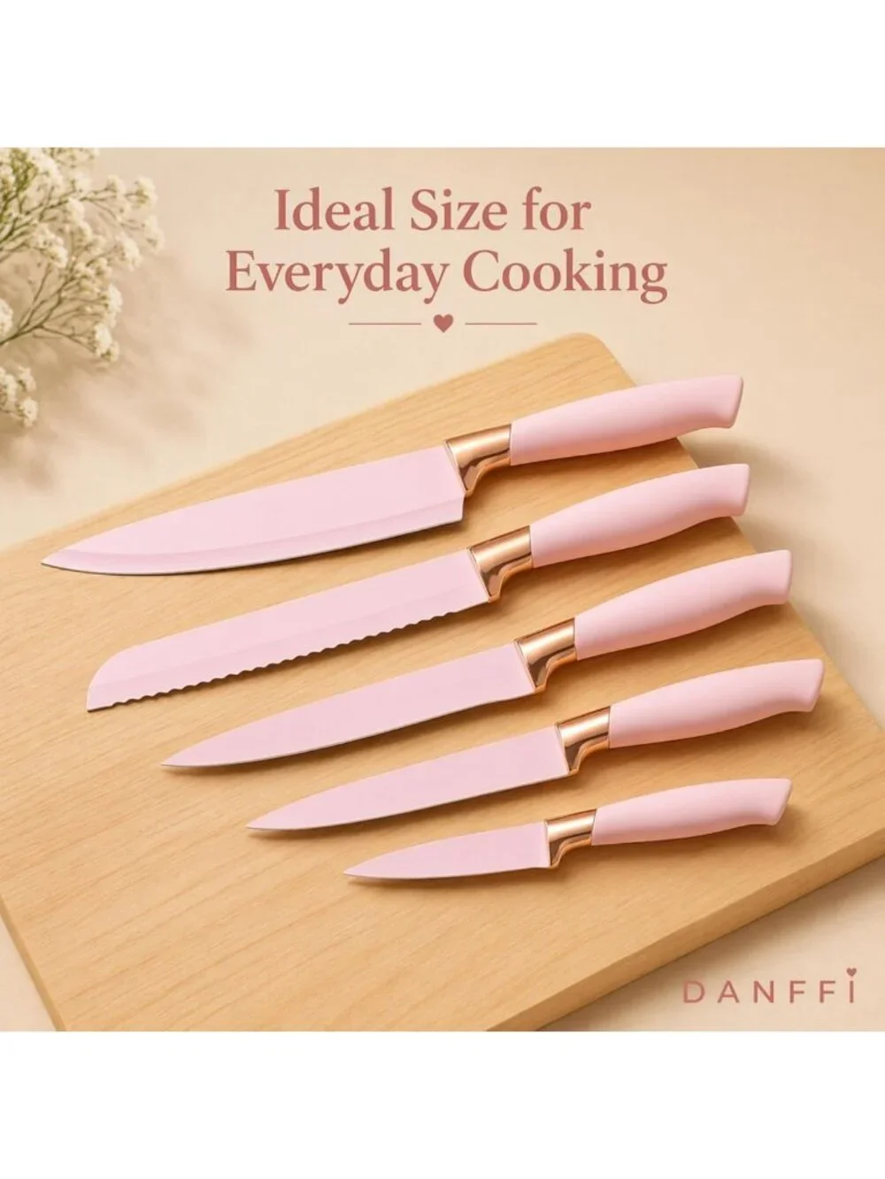 19-Piece Pink Kitchen Utensils Set - Silicone Tools, Wooden Handles, BPA-Free